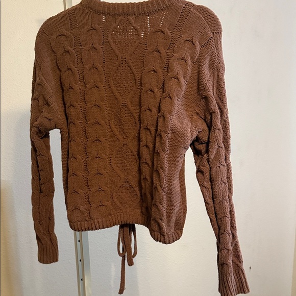 Self Esteem Cable Knit Sweater‎ - Warm Brown - Picture 4 of 4